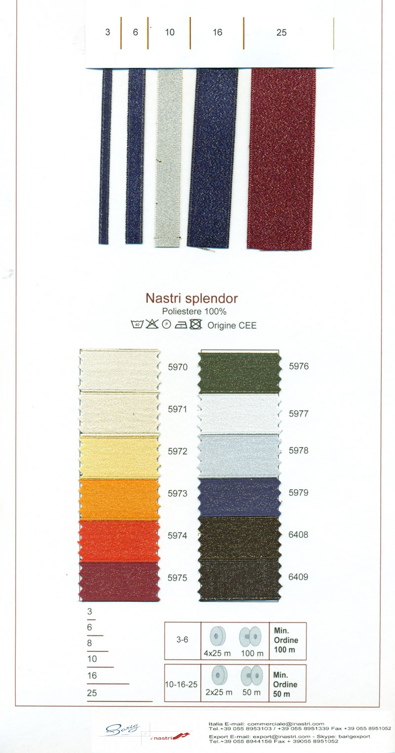 Nastri Gros Grain Lamé - Marengo - Luna Lux - Splendor 02